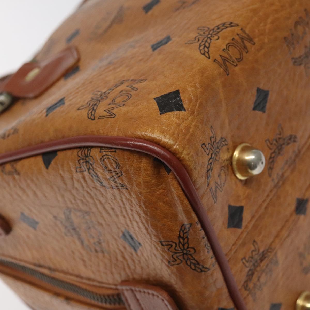 MCM Visetos Brown Canvas Handbag (Pre-Owned)