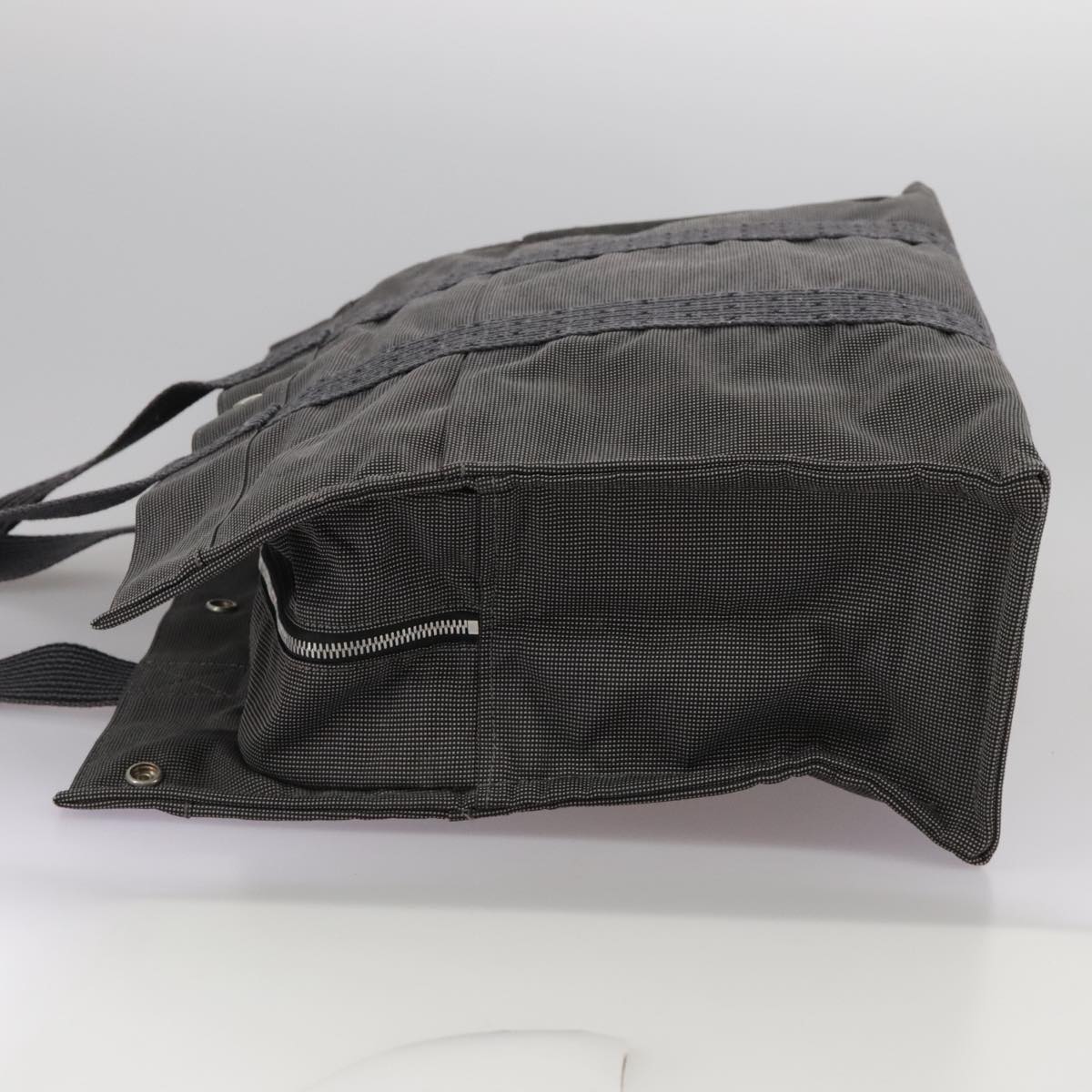 Hermès Herline Grey Canvas Handbag (Pre-Owned)
