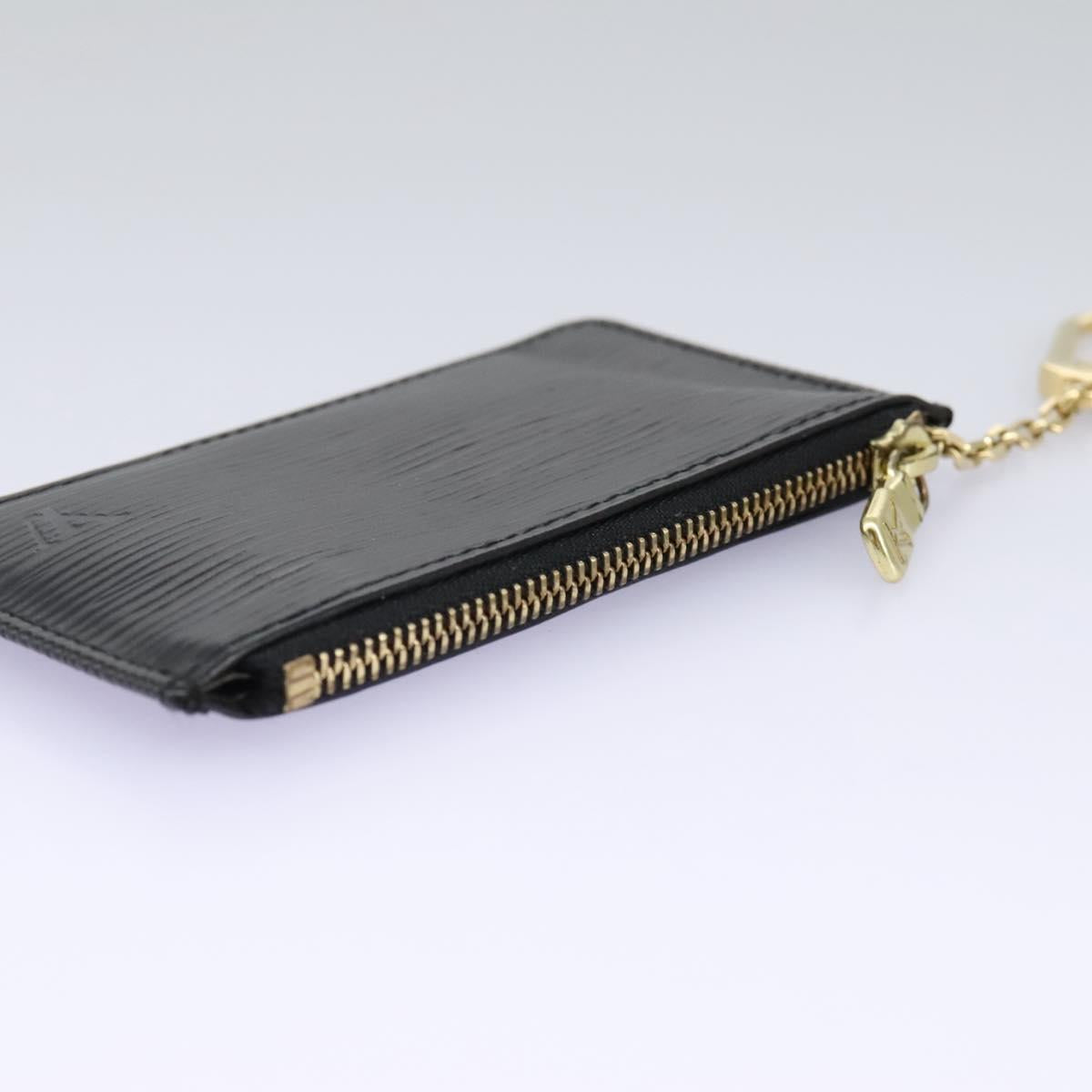 Louis Vuitton Pochette Clés Black Leather Wallet (Pre-Owned)