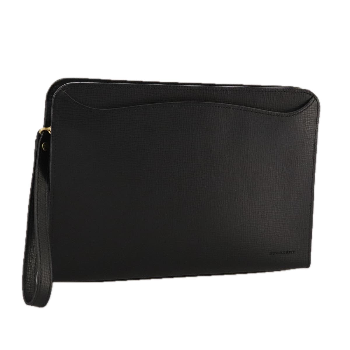 Burberry Black Leather Clutch Bag (Pre-Owned)