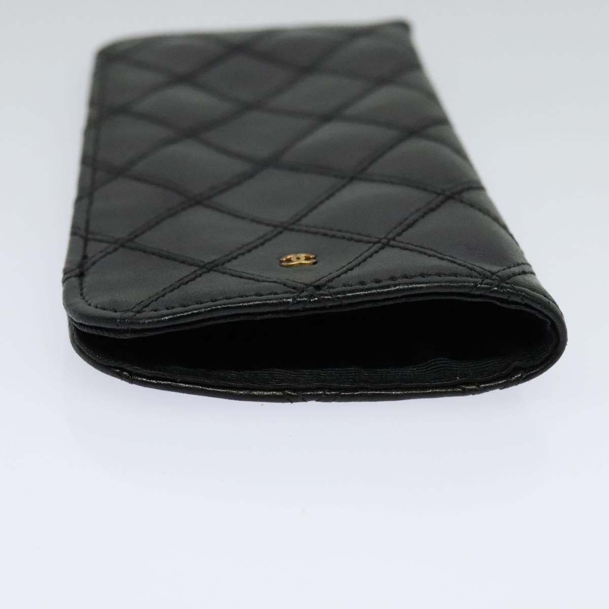 Chanel Coco Mark Black Lizard Wallet (Pre-Owned)