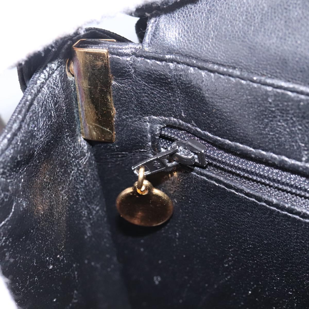 Chanel Classic Flap Black Leather Shoulder Bag (Pre-Owned)