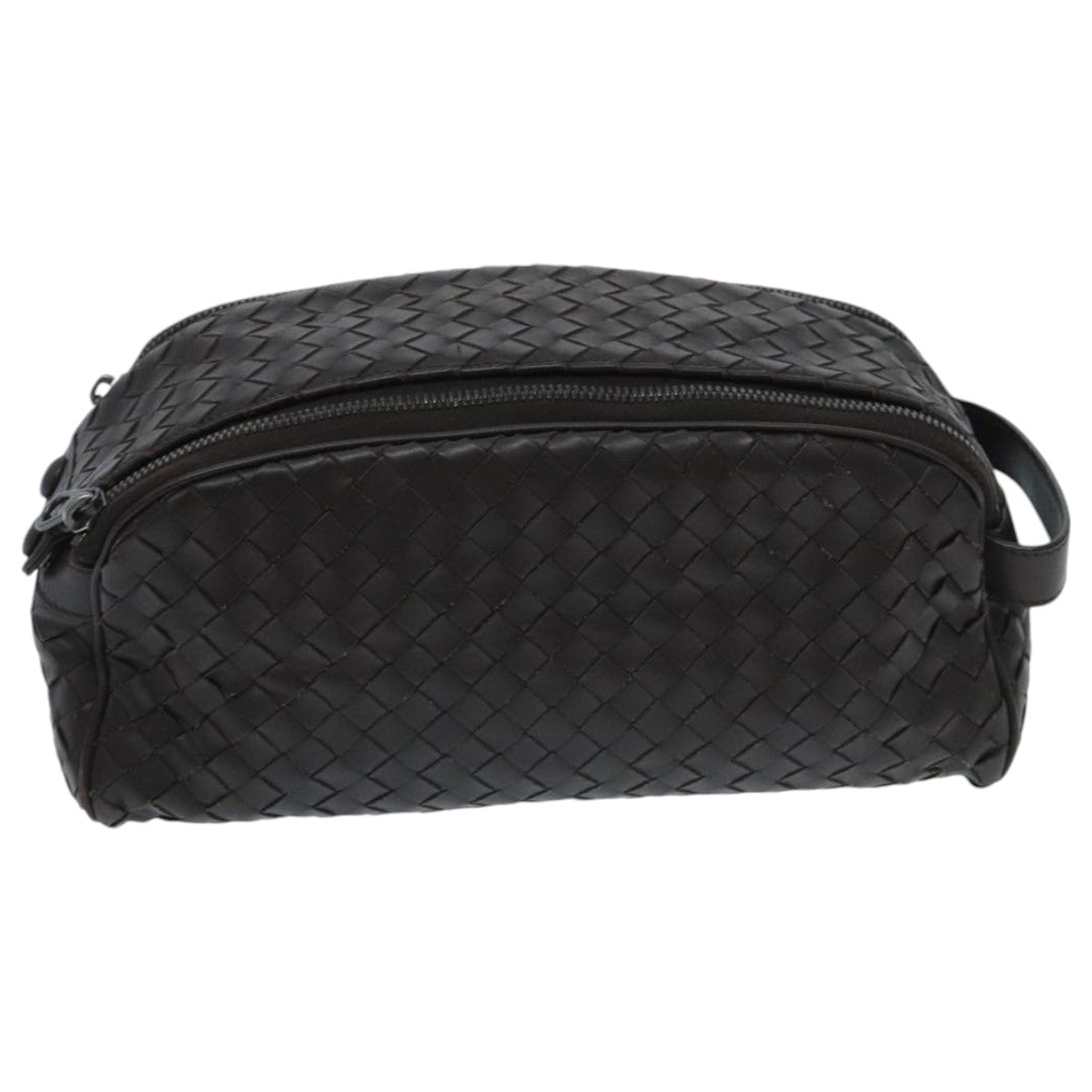 Bottega Veneta Intrecciato Brown Leather Clutch Bag (Pre-Owned)