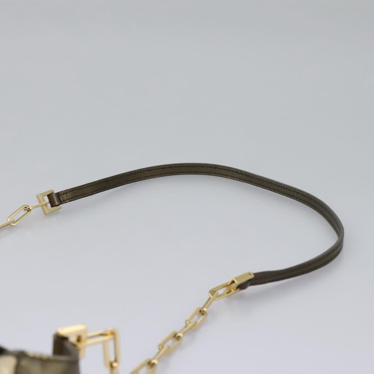 Gucci Jackie Vintage Gold Leather Shoulder Bag (Pre-Owned)