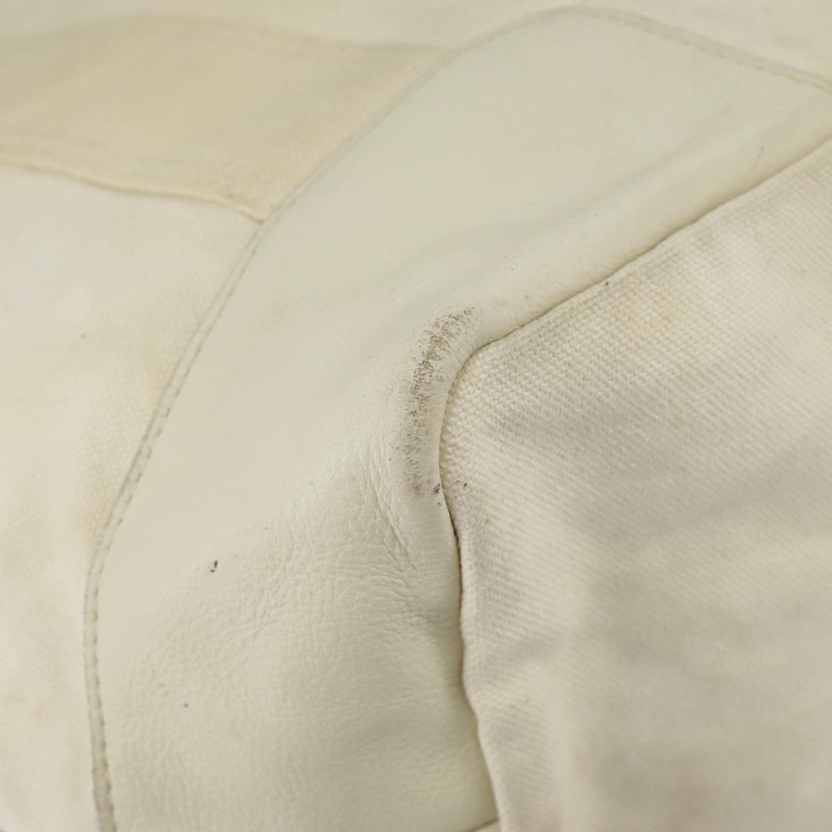 Burberry Blue Label White Canvas Tote Bag (Pre-Owned)