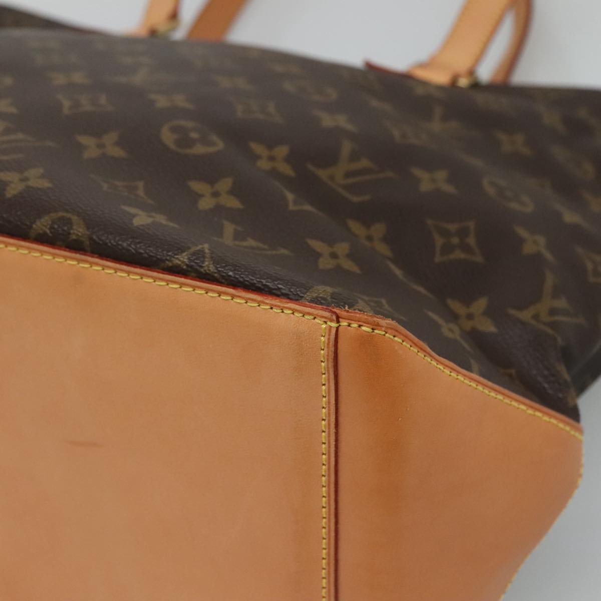 Louis Vuitton Cabas Mezzo Brown Canvas Tote Bag (Pre-Owned)