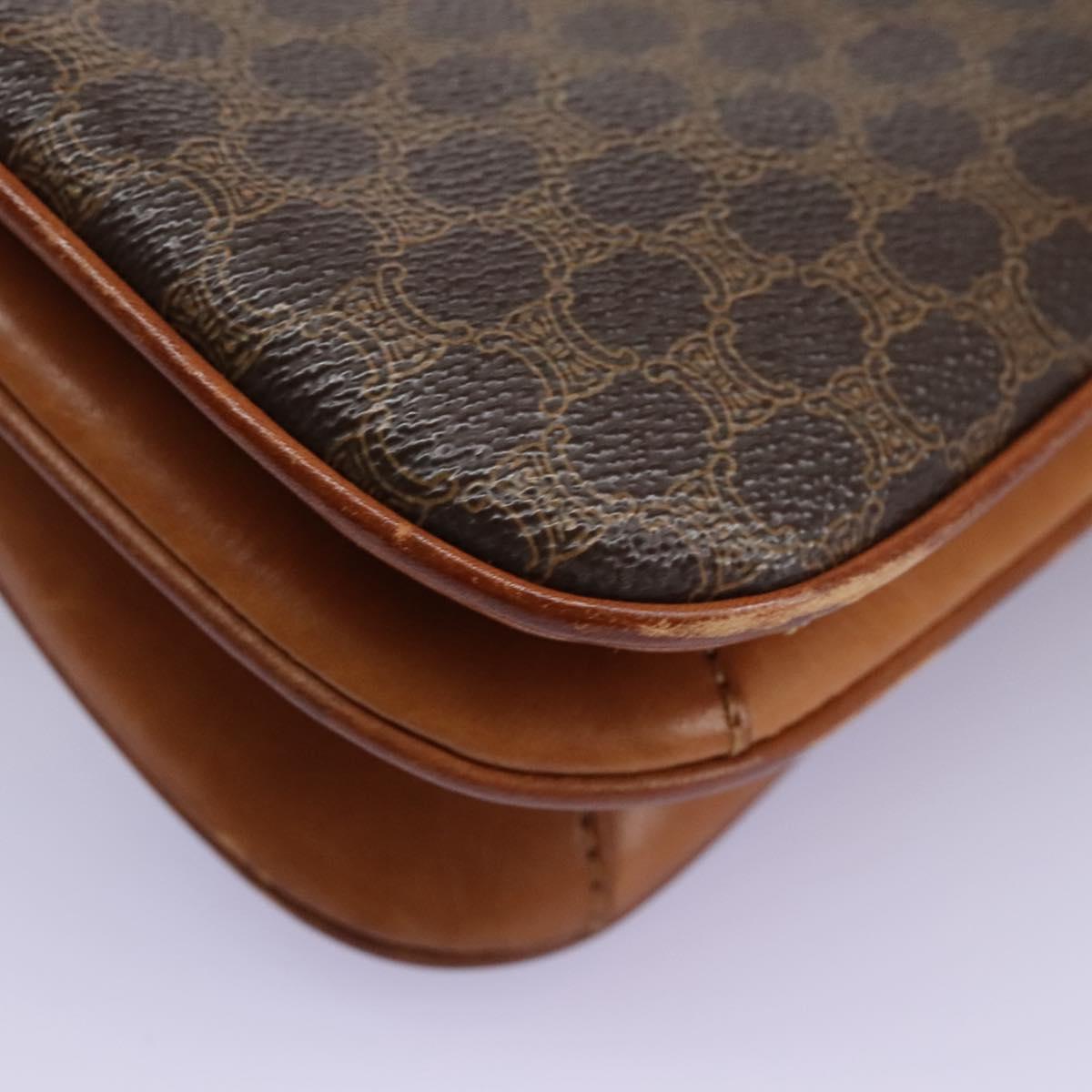 Céline Macadam Brown Canvas Shoulder Bag (Pre-Owned)