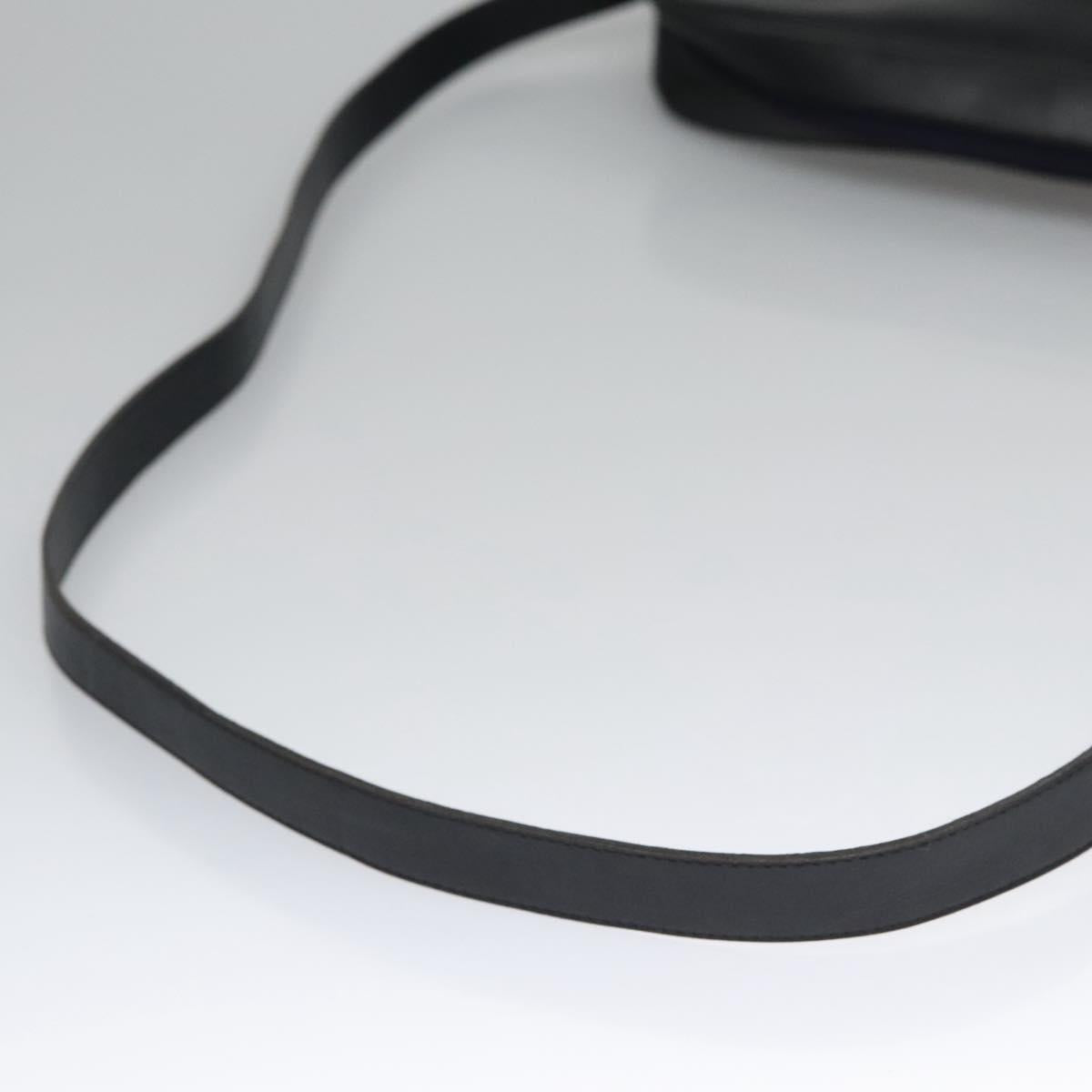 Dior Logo Black Leather Shoulder Bag (Pre-Owned)