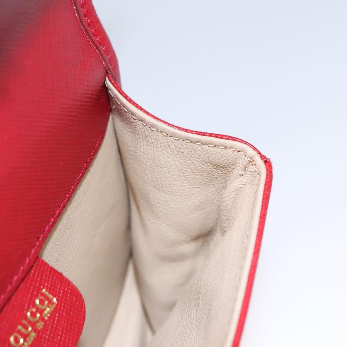 Gucci Bamboo Red Leather Shoulder Bag (Pre-Owned)