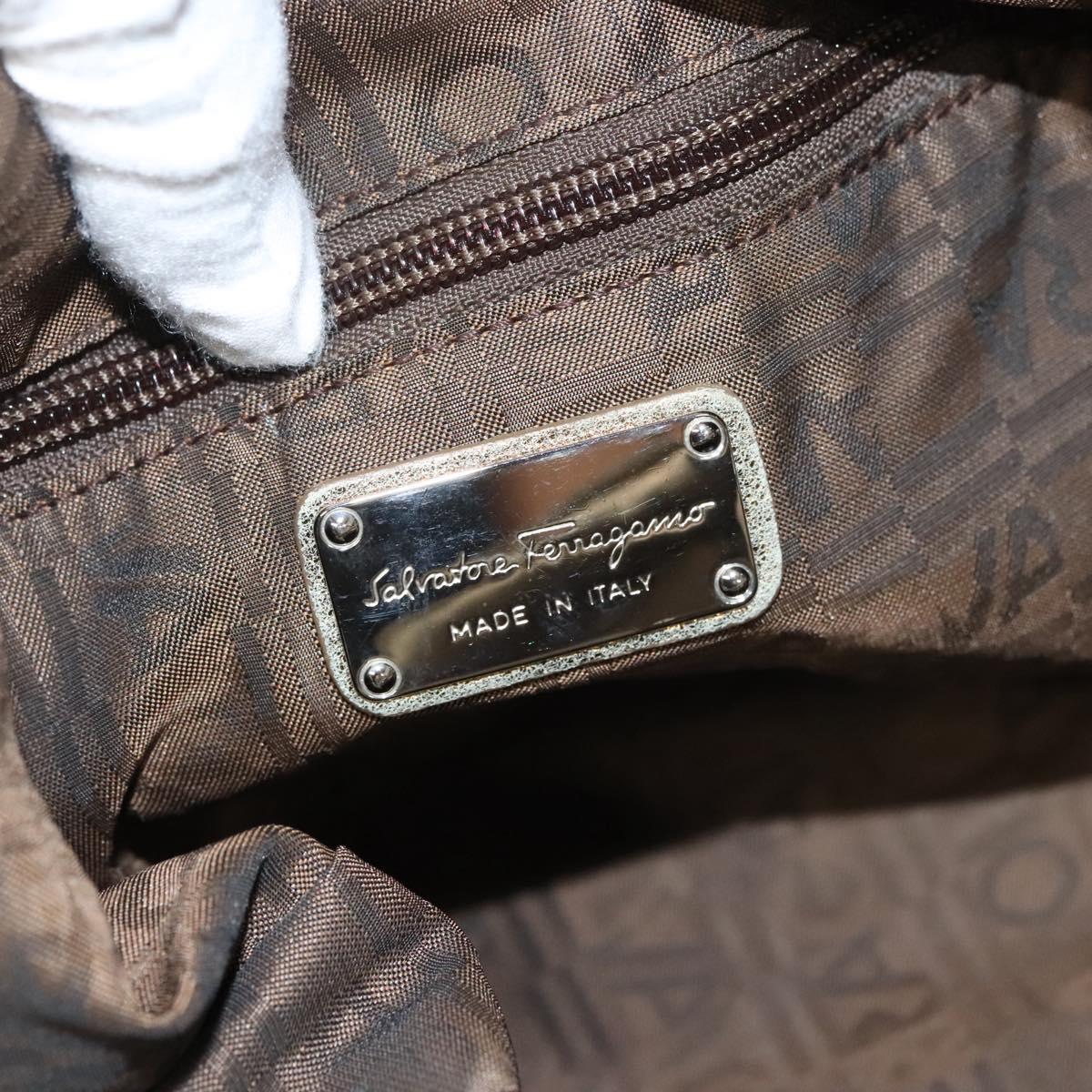 Salvatore Ferragamo Hobo Gold Suede Handbag (Pre-Owned)