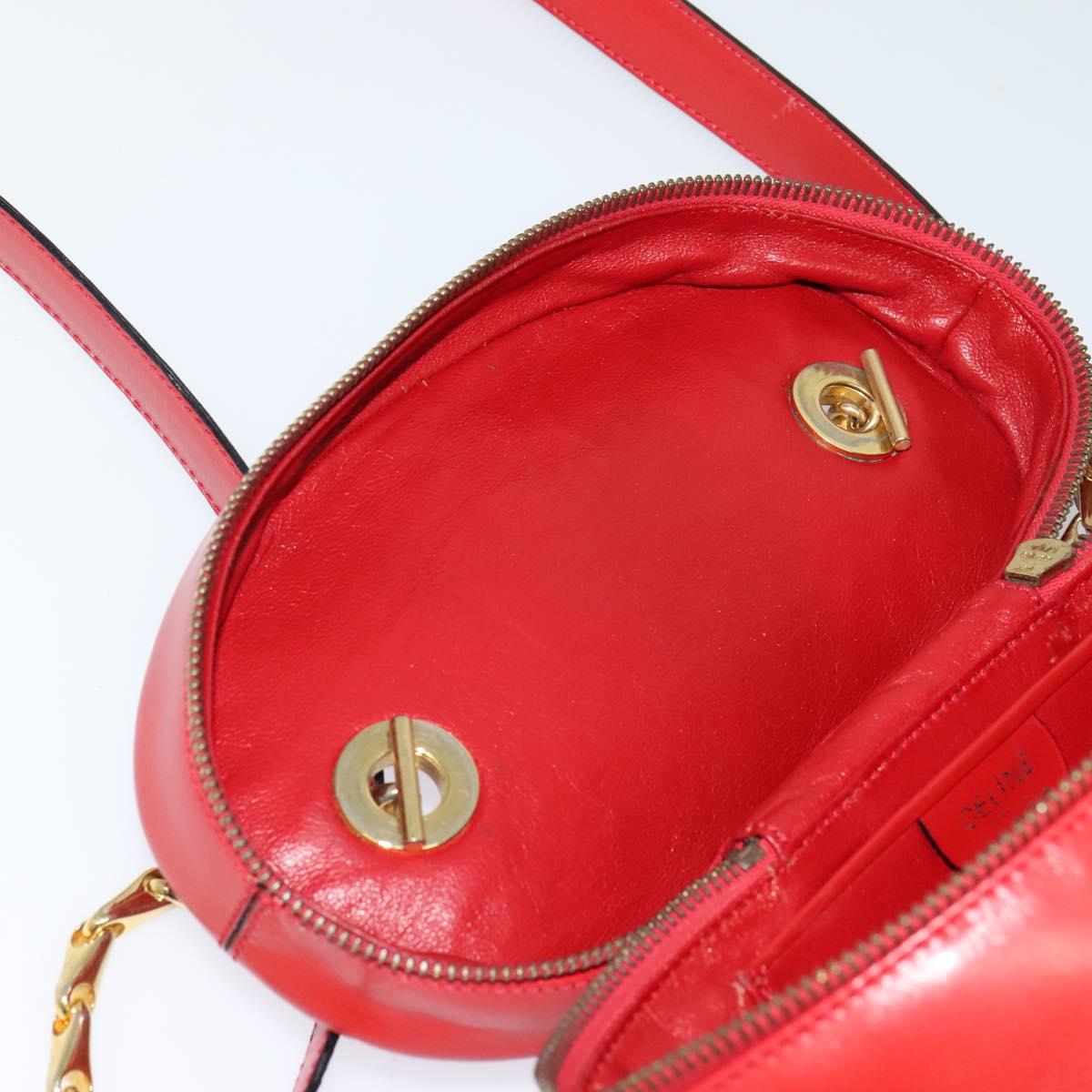 Céline Vanity Red Leather Shoulder Bag (Pre-Owned)