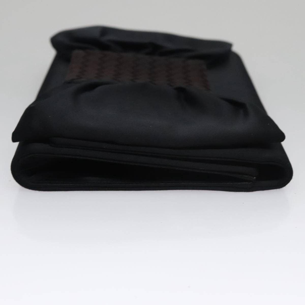 Bottega Veneta Black Silk Clutch Bag (Pre-Owned)