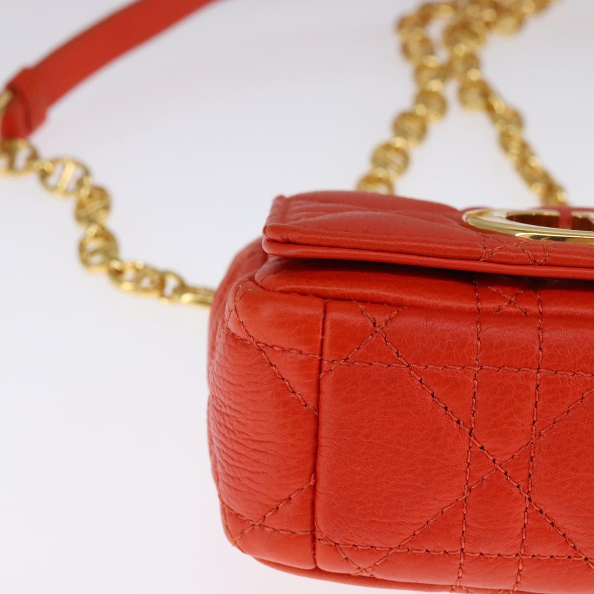Dior Orange Leather Shoulder Bag (Pre-Owned)