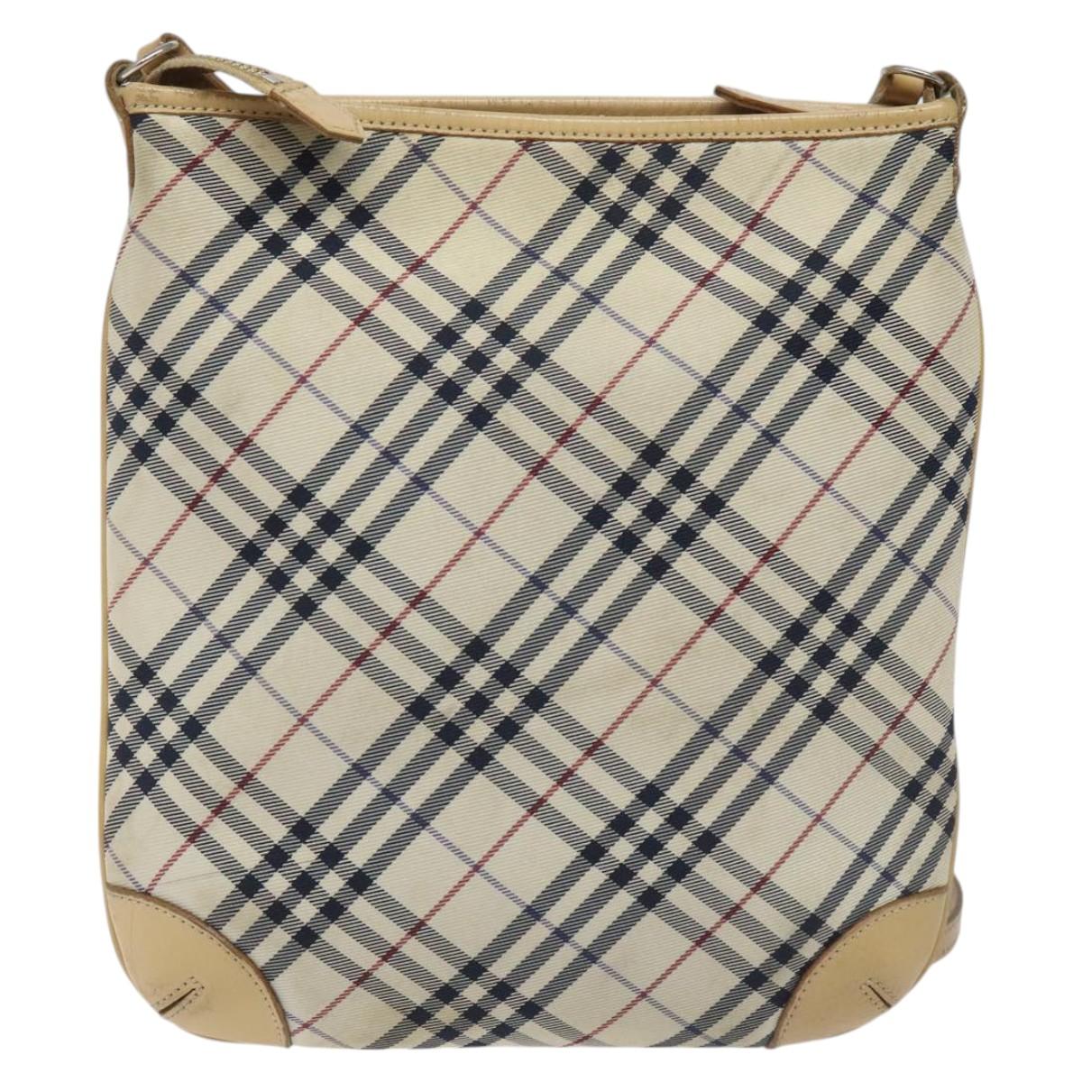 Burberry Nova Check Beige Synthetic Shoulder Bag (Pre-Owned)