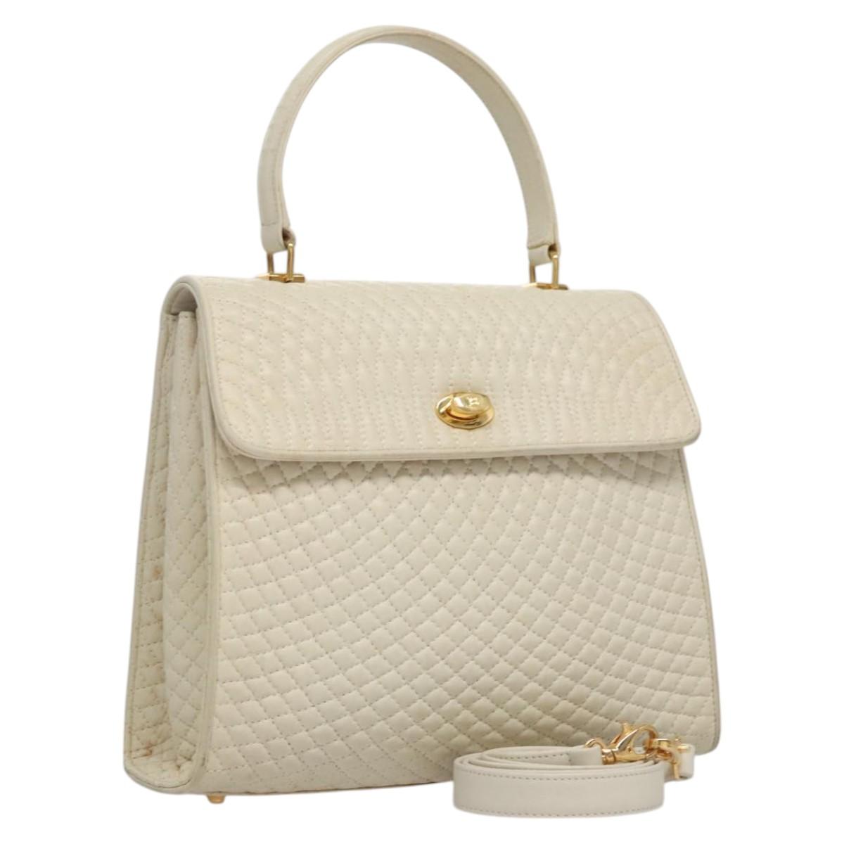 Bally White Leather Handbag (Pre-Owned)