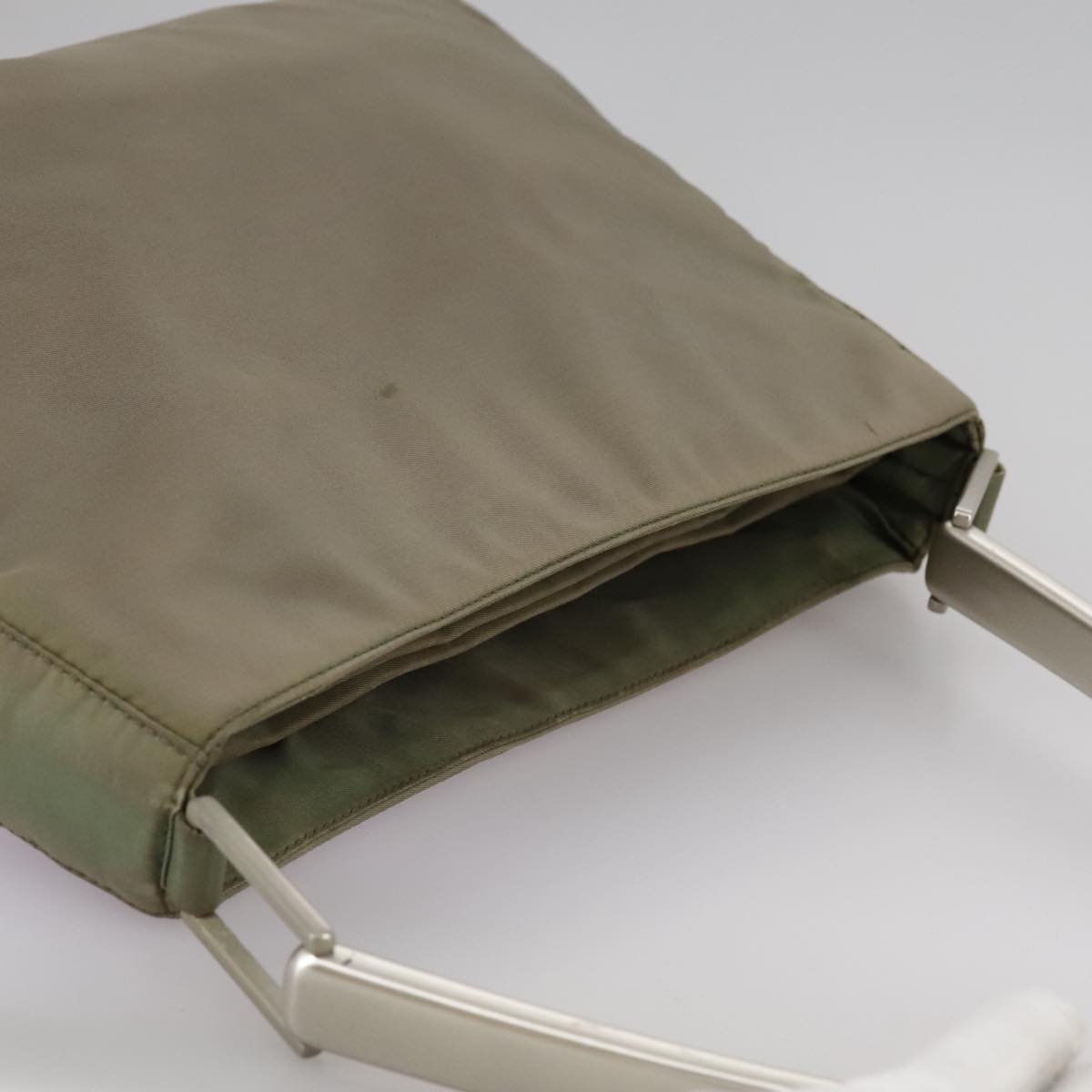 Prada Tessuto Khaki Synthetic Shoulder Bag (Pre-Owned)