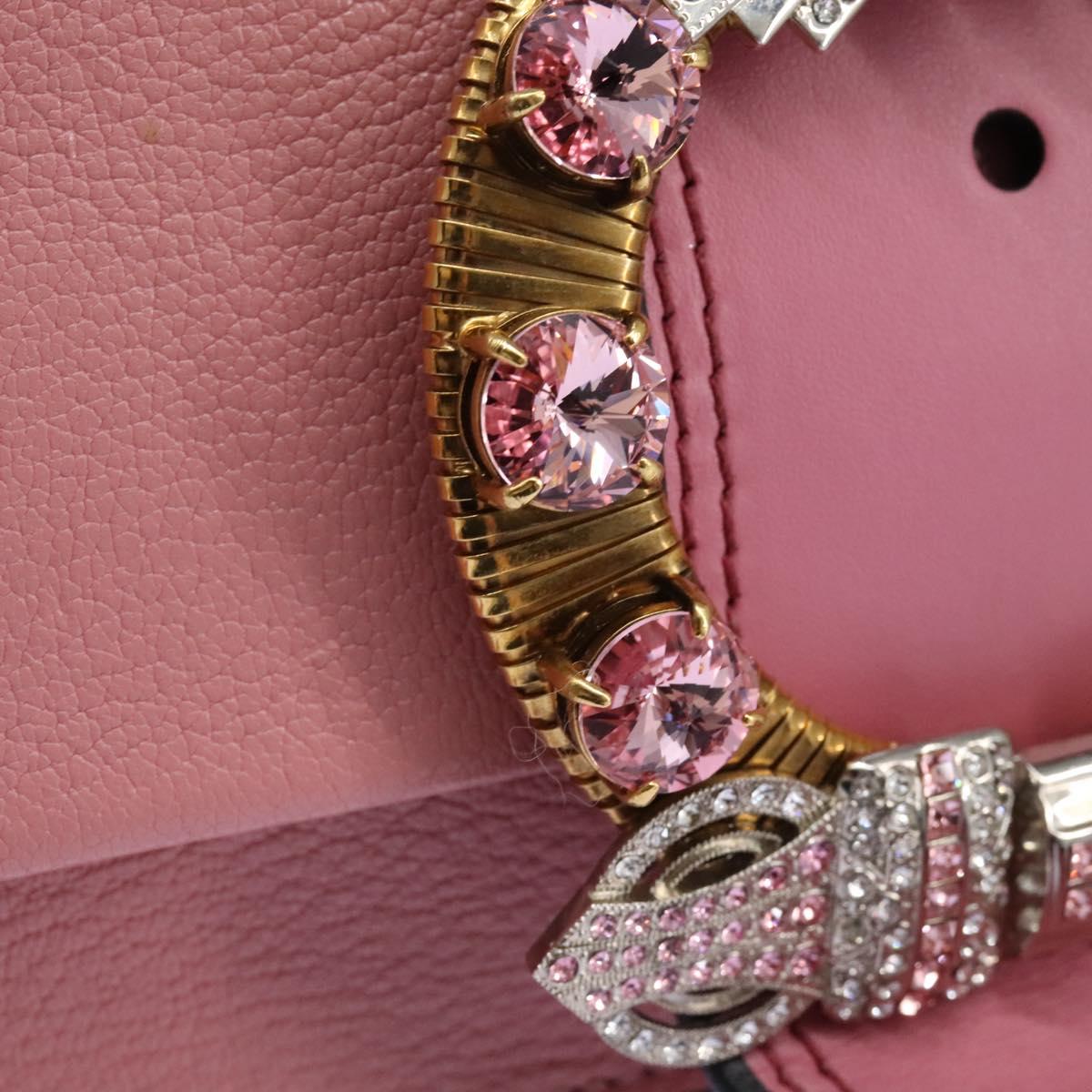 Miu Miu Madras Pink Leather Shoulder Bag (Pre-Owned)