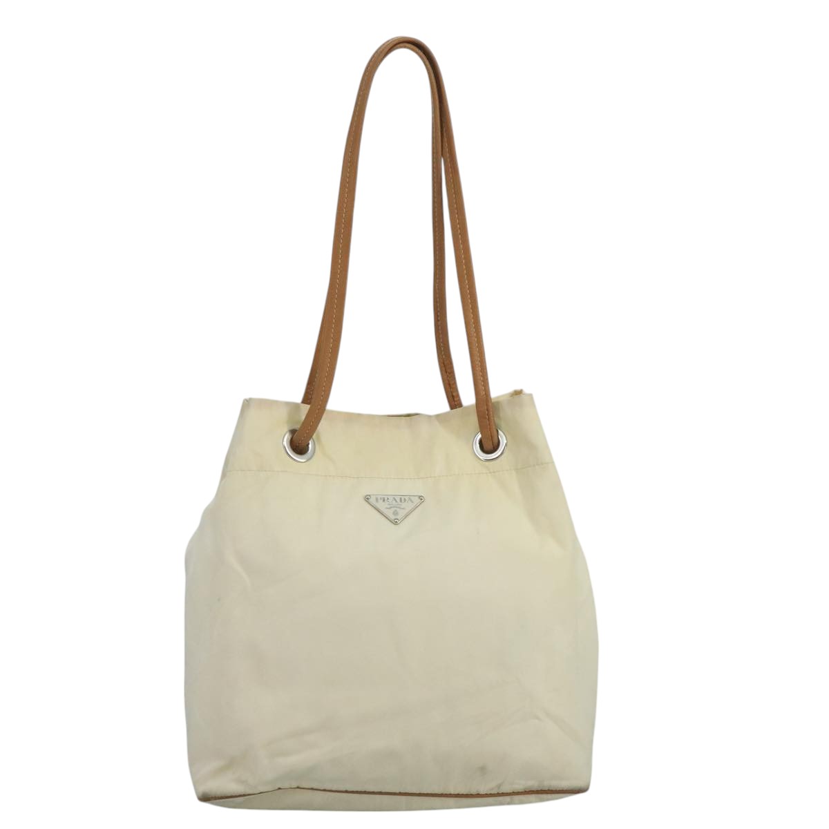 Prada Re-Nylon White Synthetic Shoulder Bag (Pre-Owned)