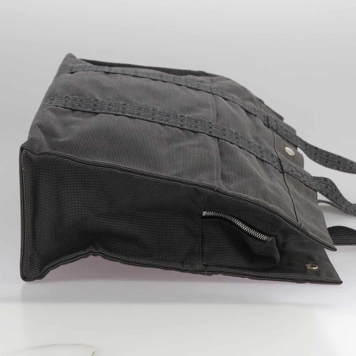 Hermès Herline Grey Canvas Handbag (Pre-Owned)