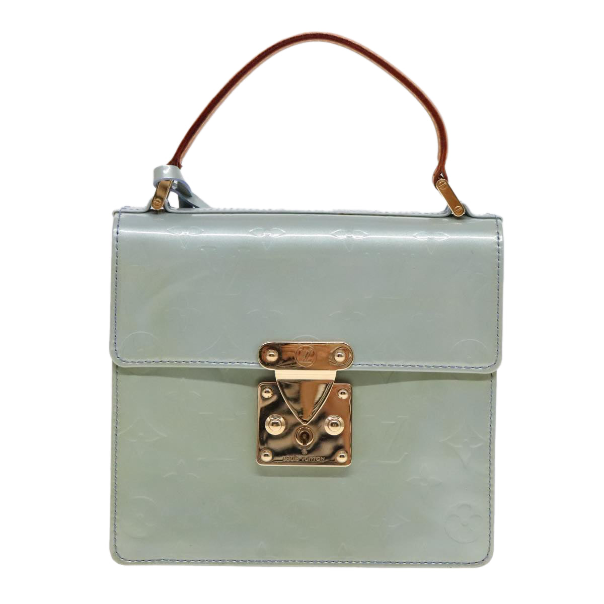 Louis Vuitton Spring Street Grey Patent Leather Handbag (Pre-Owned)