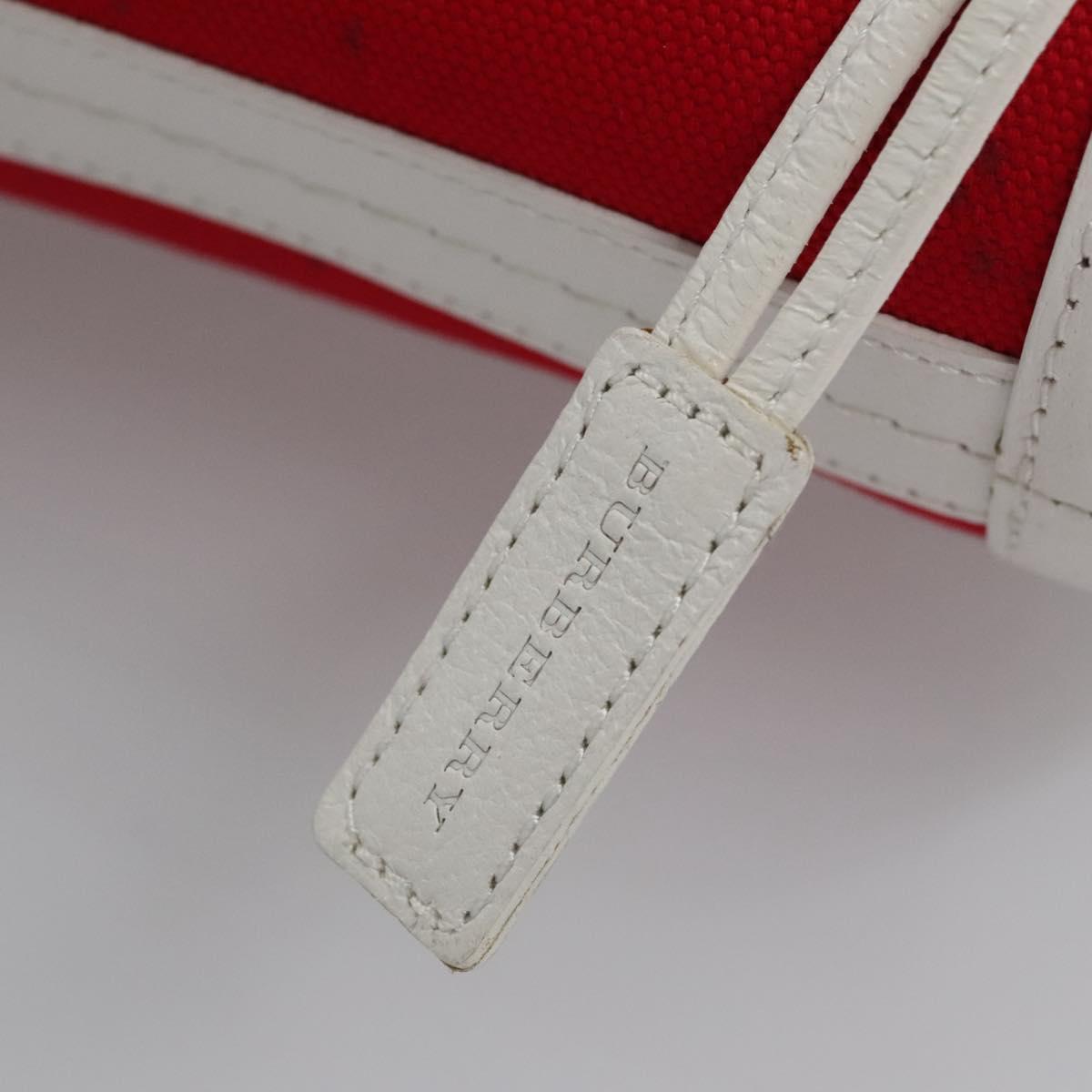Burberry Nova Check Red Canvas Handbag (Pre-Owned)