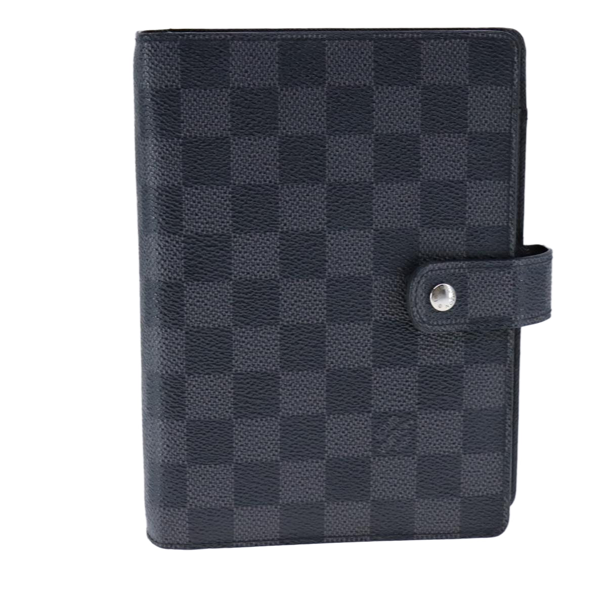 Louis Vuitton Agenda Mm Black Canvas Wallet (Pre-Owned)