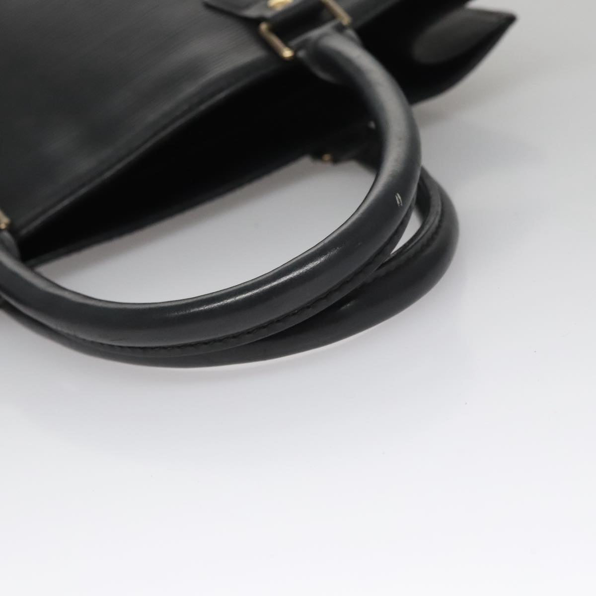 Louis Vuitton Sac Plat Black Leather Handbag (Pre-Owned)