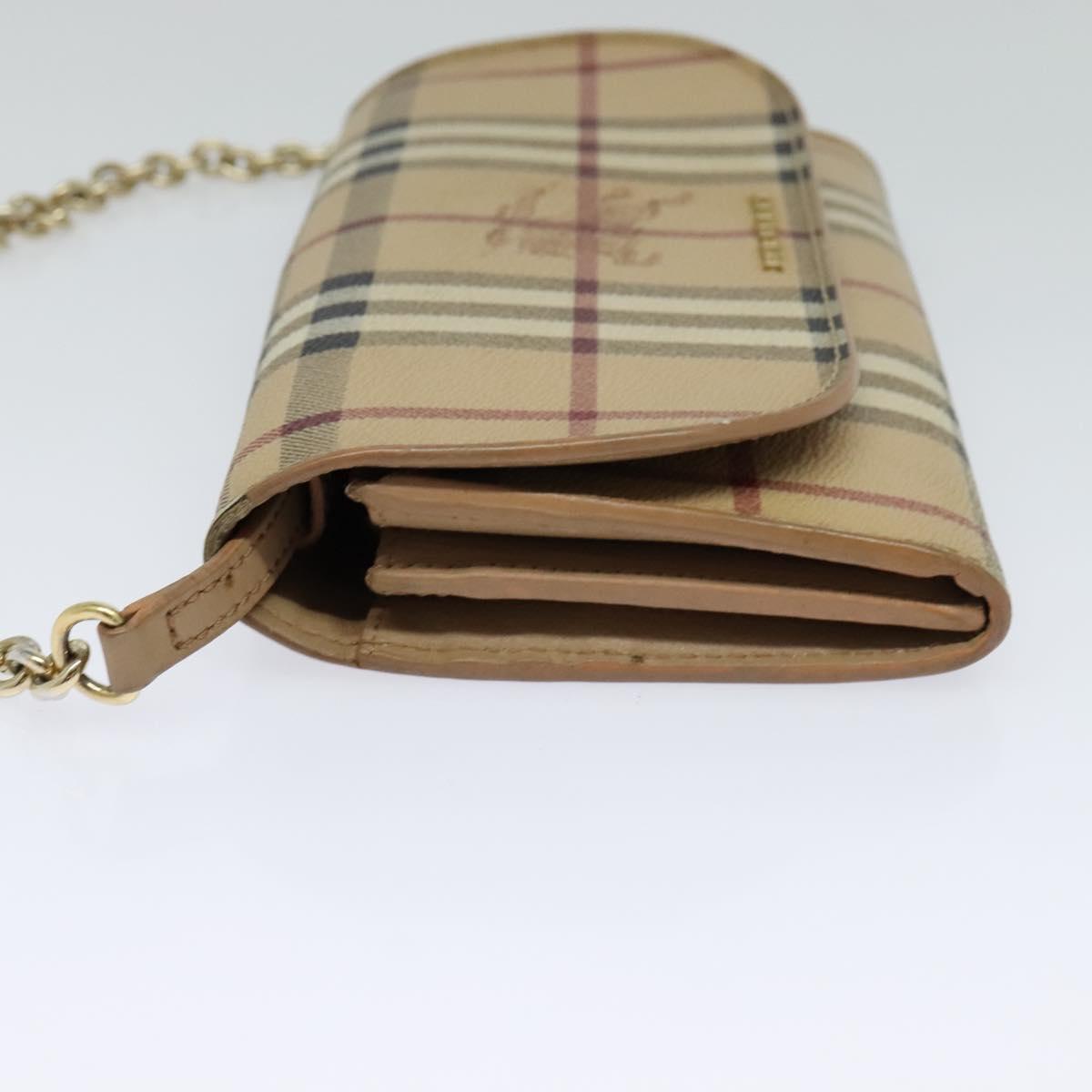 Burberry Haymarket Beige Canvas Wallet (Pre-Owned)