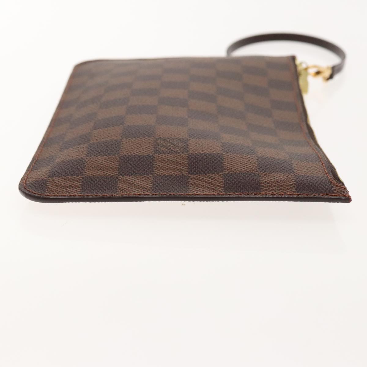 Louis Vuitton Neverfull Pouch Brown Canvas Clutch Bag (Pre-Owned)