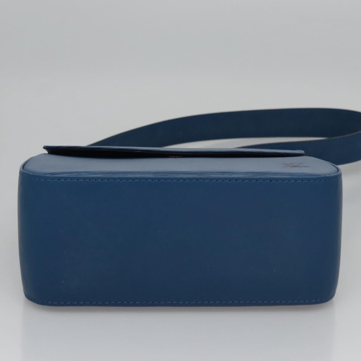 Louis Vuitton Grenelle Blue Leather Shoulder Bag (Pre-Owned)