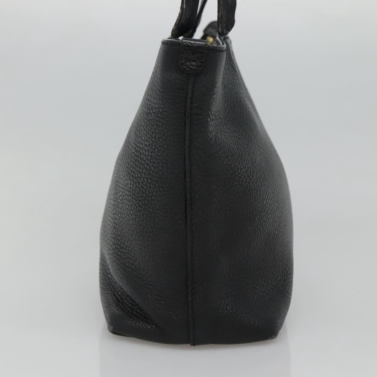 Salvatore Ferragamo Gancini Black Leather Handbag (Pre-Owned)