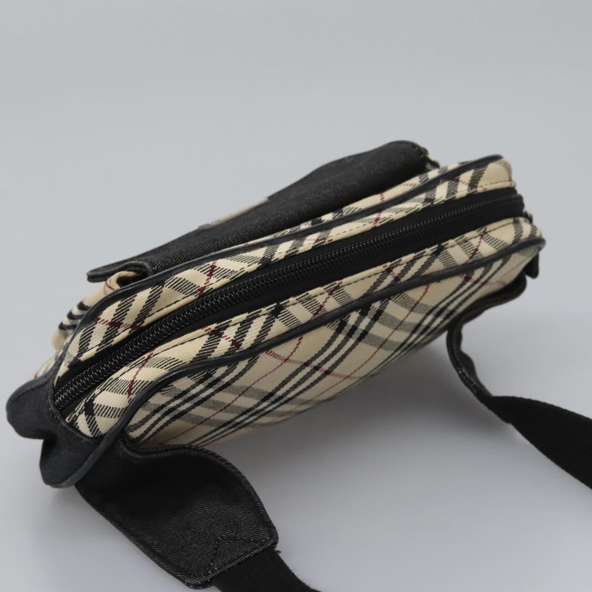 Burberry Nova Check Beige Canvas Shoulder Bag (Pre-Owned)