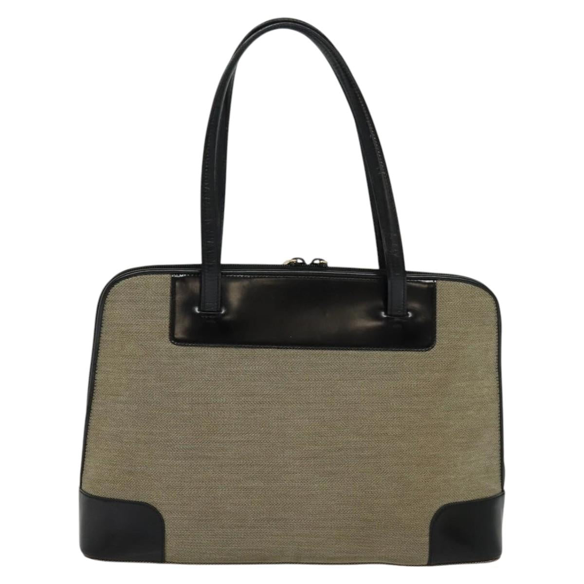 Gucci Grey Canvas Tote Bag (Pre-Owned)