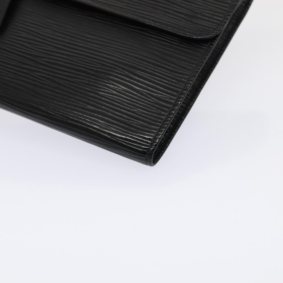 Louis Vuitton Rouleau Black Leather Clutch Bag (Pre-Owned)