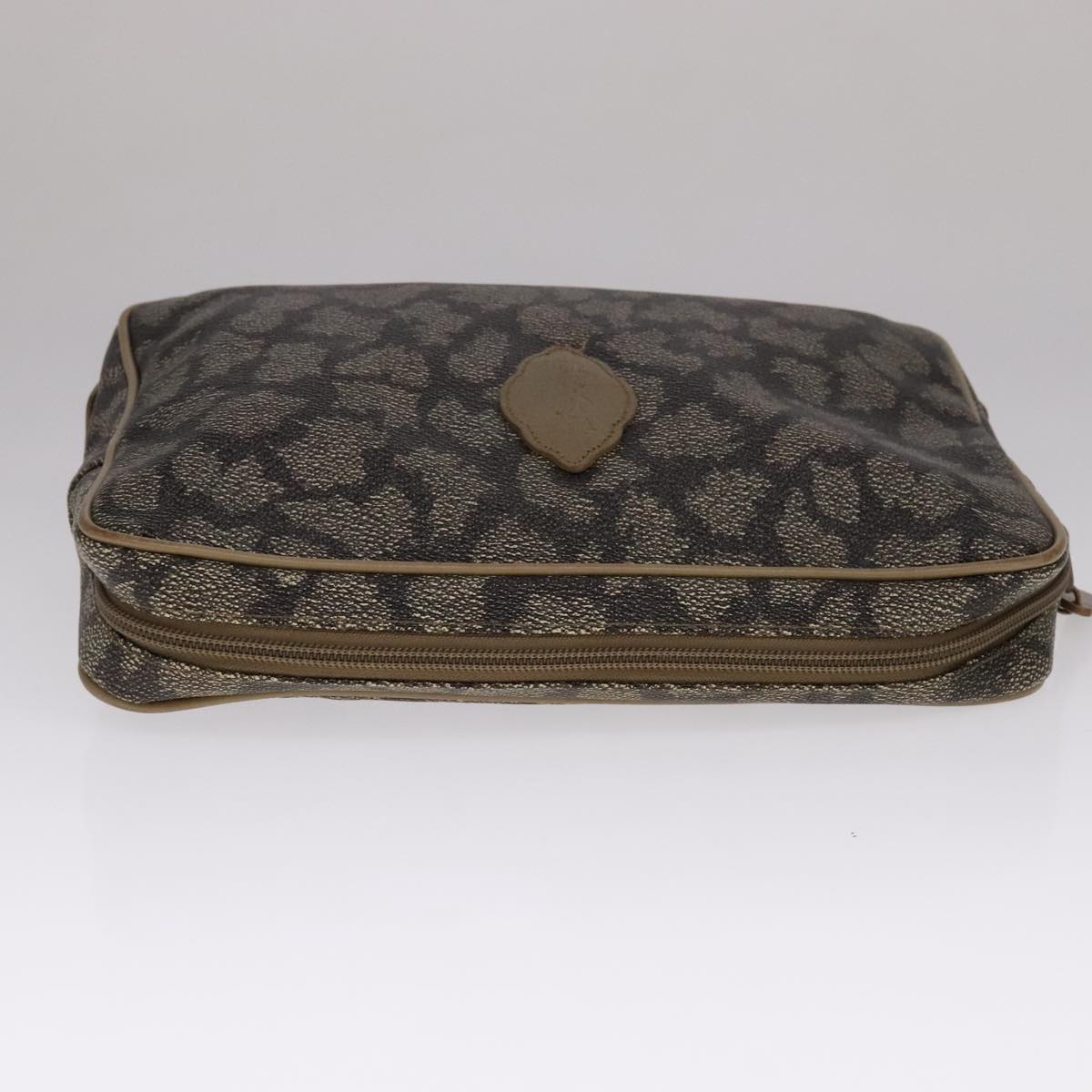 Yves Saint Laurent Grey Canvas Clutch Bag (Pre-Owned)