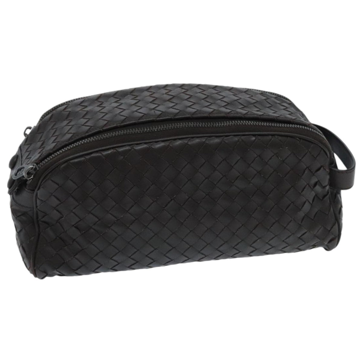 Bottega Veneta Intrecciato Brown Leather Clutch Bag (Pre-Owned)
