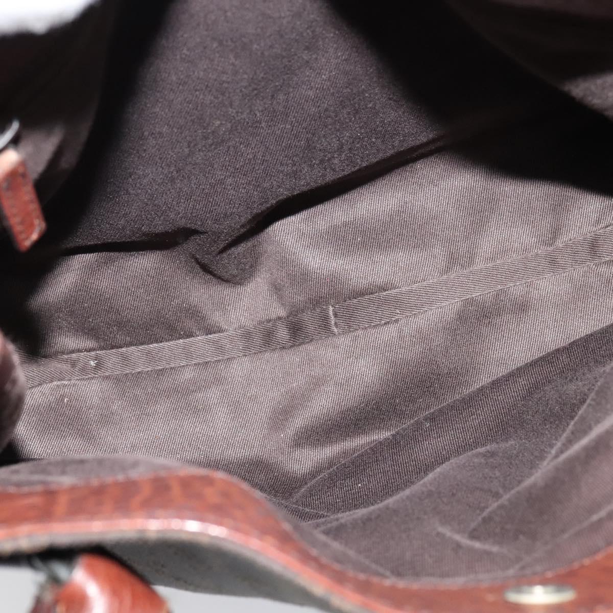 Gucci Horsebit Brown Canvas Tote Bag (Pre-Owned)