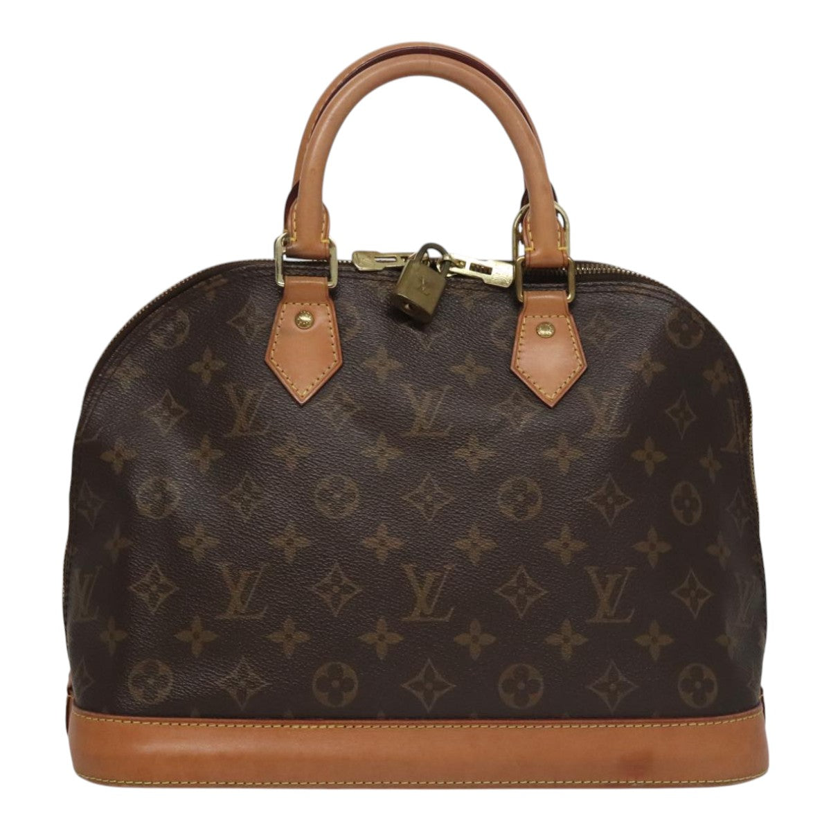 Louis Vuitton Alma Brown Canvas Handbag (Pre-Owned)