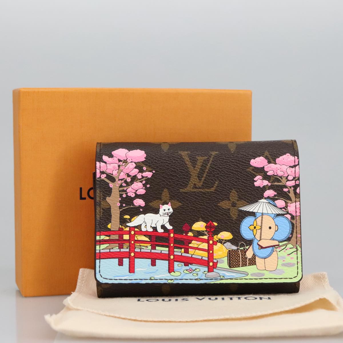 Louis Vuitton Portefeuille Victorine Brown Canvas Wallet (Pre-Owned)