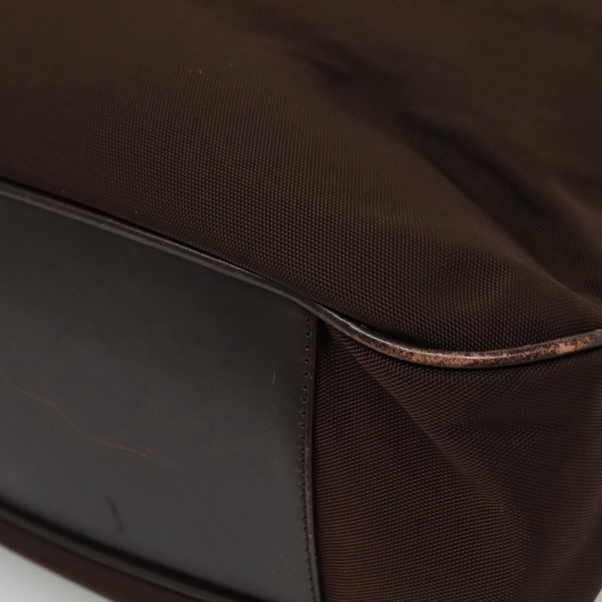 Gucci Bamboo Brown Canvas Handbag (Pre-Owned)