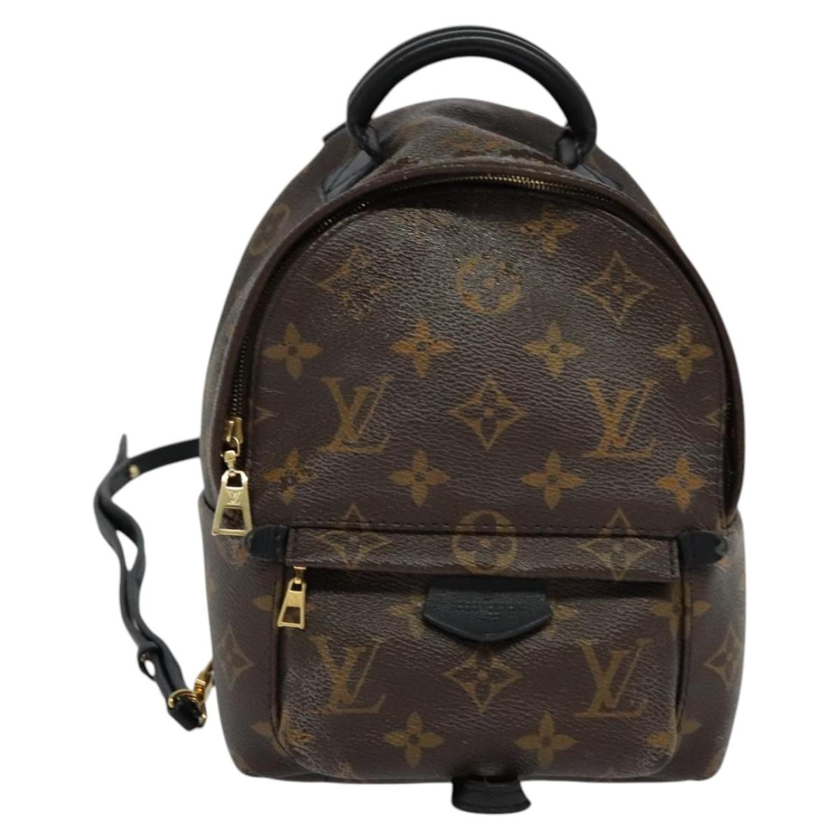 Louis Vuitton Palm Springs Mini Brown Canvas Backpack Bag (Pre-Owned)