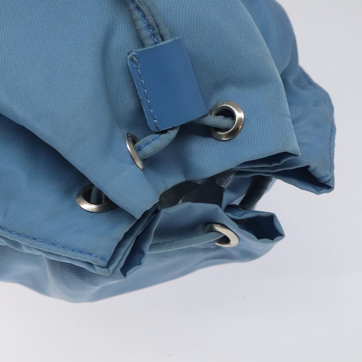 Prada Re-Nylon Blue Canvas Clutch Bag (Pre-Owned)