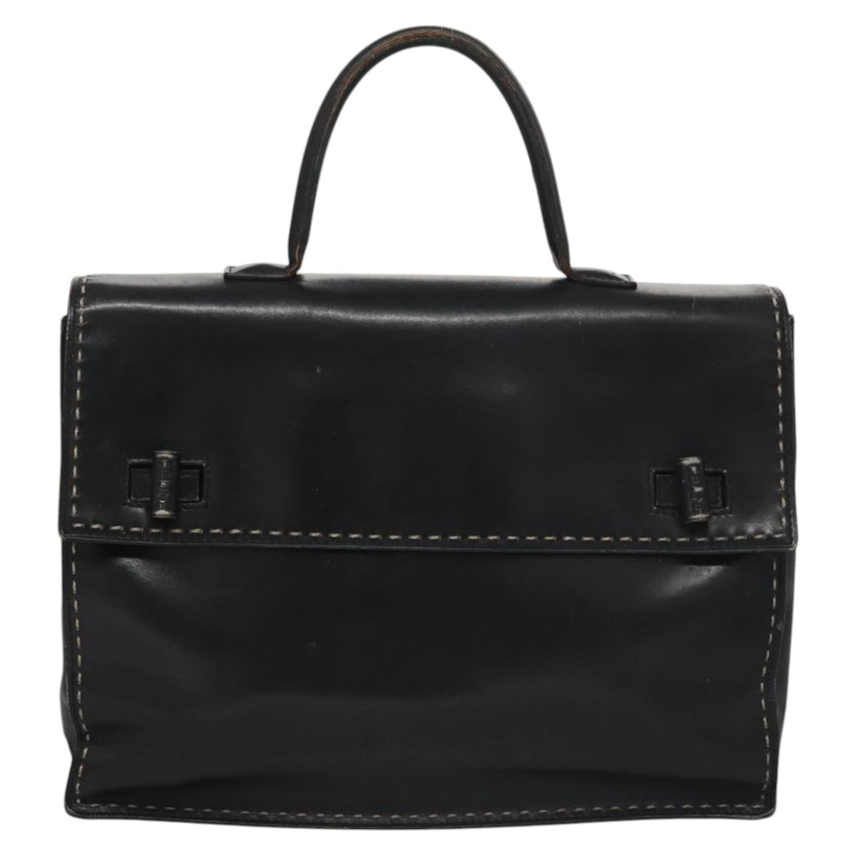 Céline Macadam Black Leather Handbag (Pre-Owned)