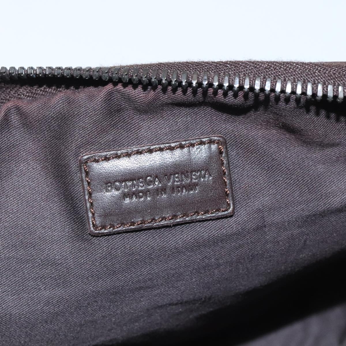 Bottega Veneta Intrecciato Brown Leather Clutch Bag (Pre-Owned)
