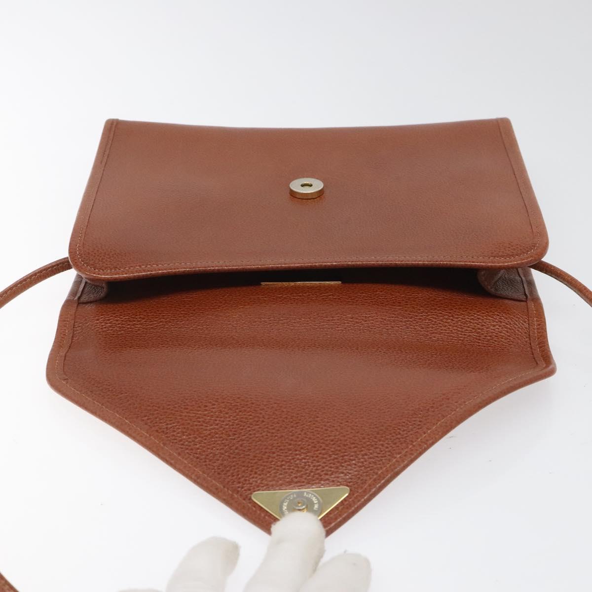 Saint Laurent Enveloppe Brown Leather Shoulder Bag (Pre-Owned)