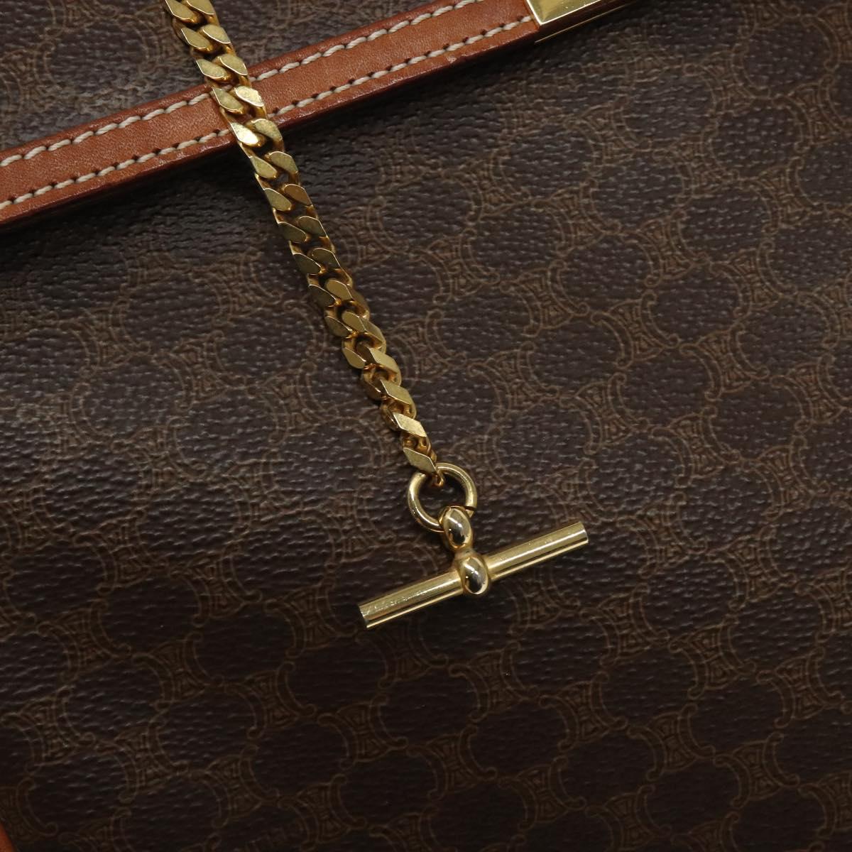 Céline Macadam Brown Canvas Handbag (Pre-Owned)