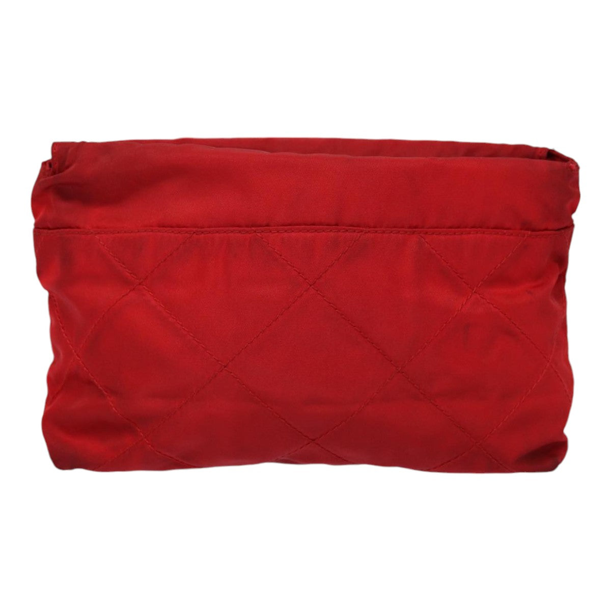Prada Tessuto Red Synthetic Clutch Bag (Pre-Owned)