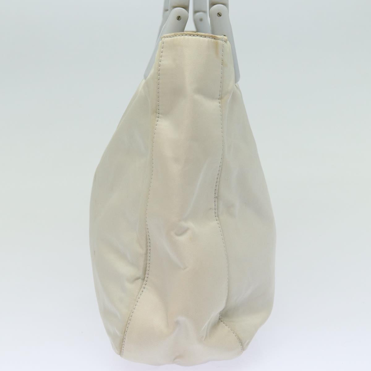 Prada Tessuto Ecru Synthetic Shoulder Bag (Pre-Owned)