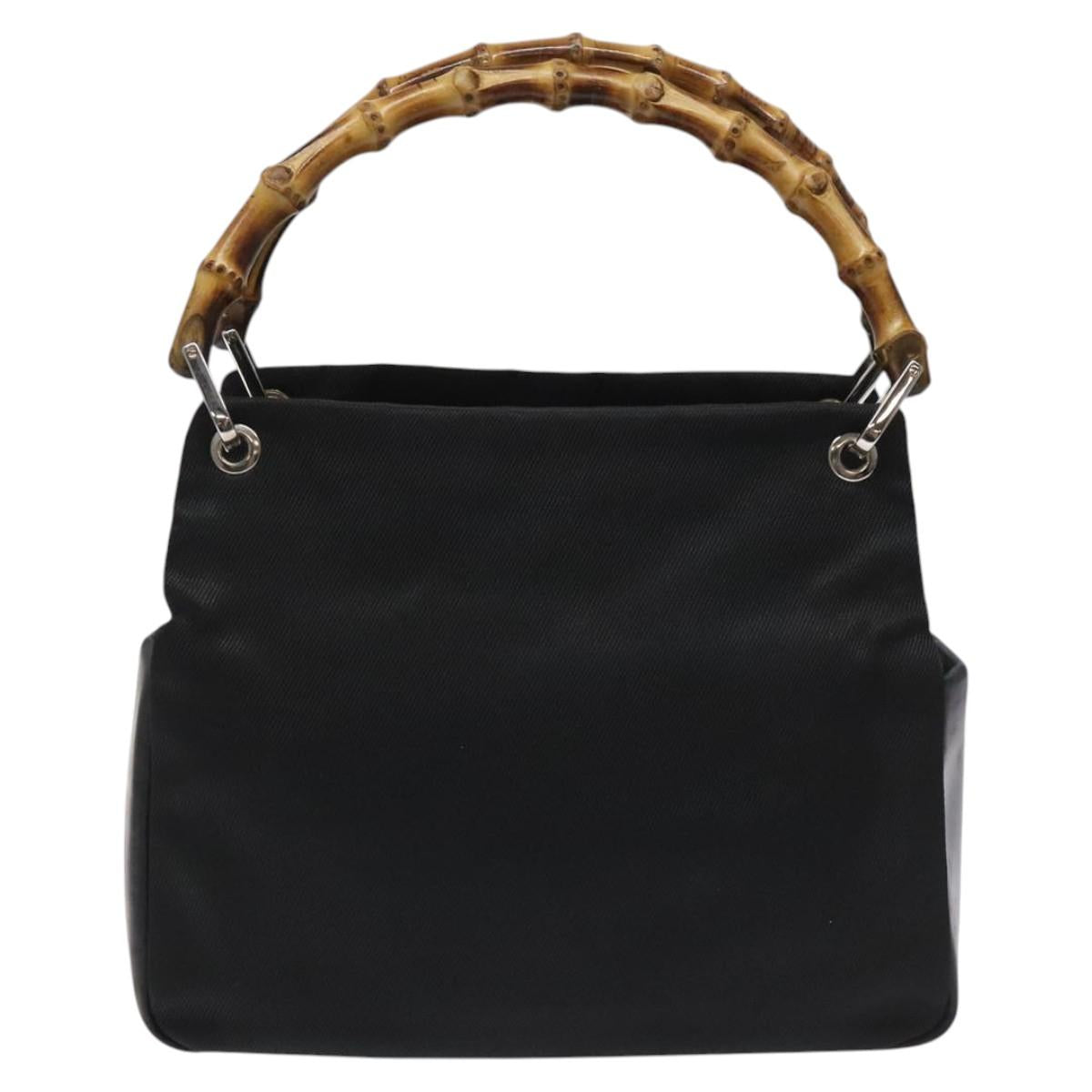 Gucci Bamboo Black Synthetic Handbag (Pre-Owned)