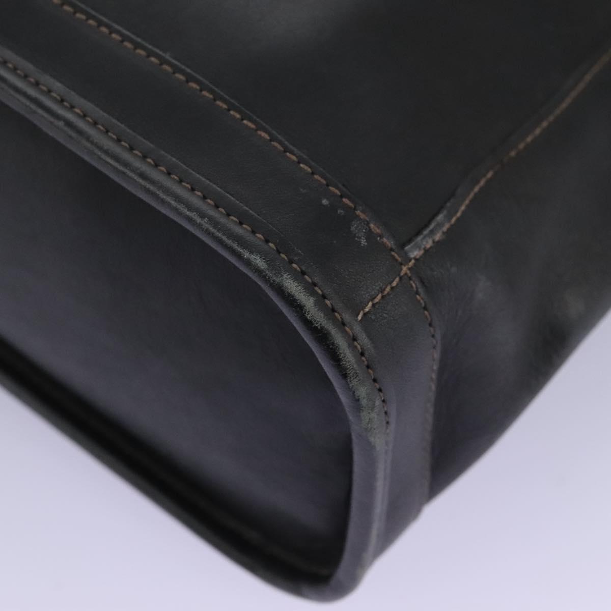Coach Black Leather Handbag (Pre-Owned)